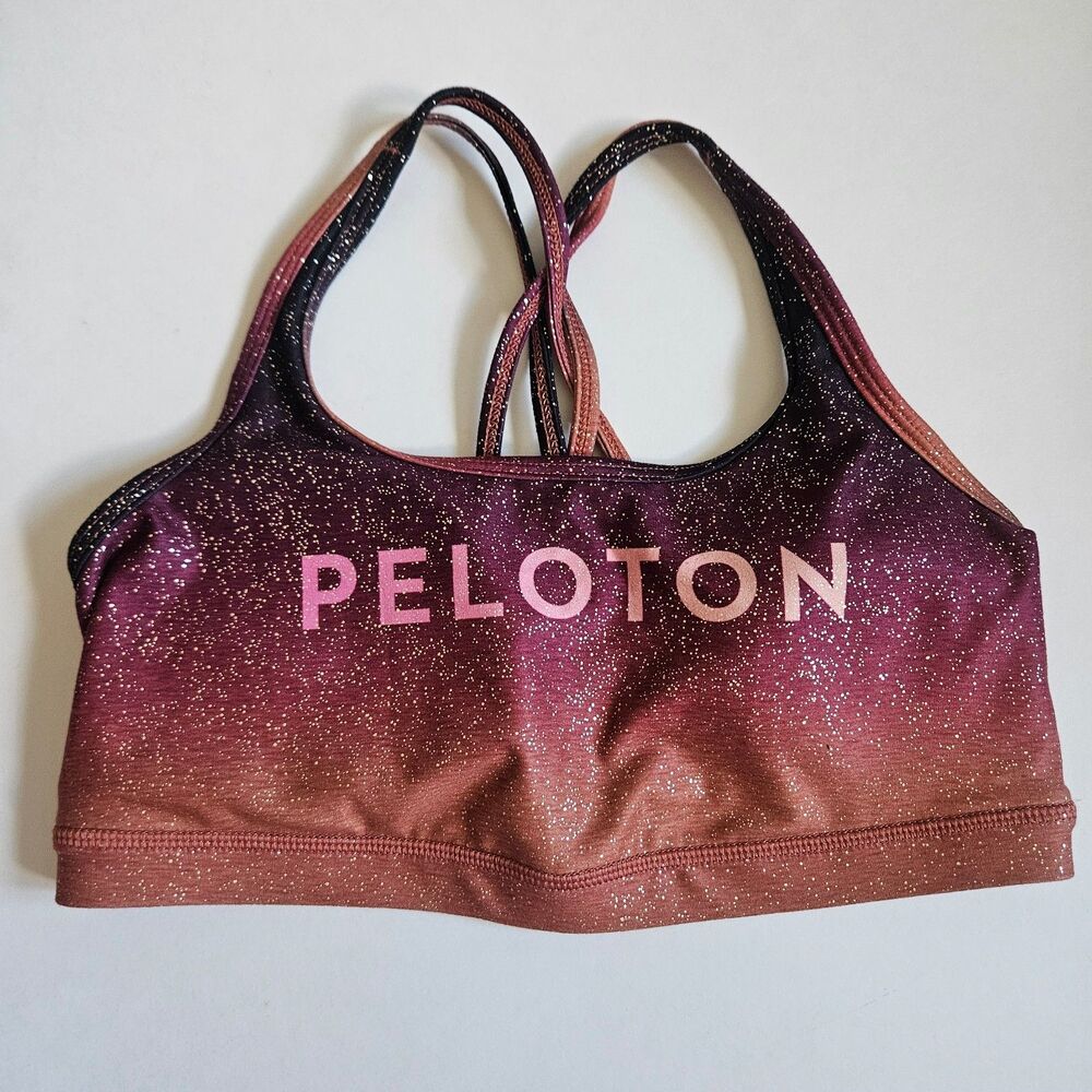 Peloton Strappy Sports Bra Small sunrise fade NWT